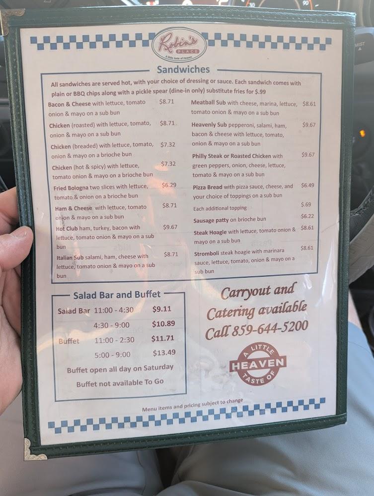 Robin's Place Menu image 3